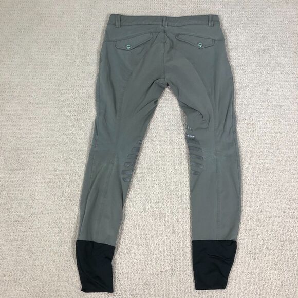 Animo Breeches Womens Gray Size IT 50 Knee Grip Italy Horse Riding READ - Picture 4 of 15